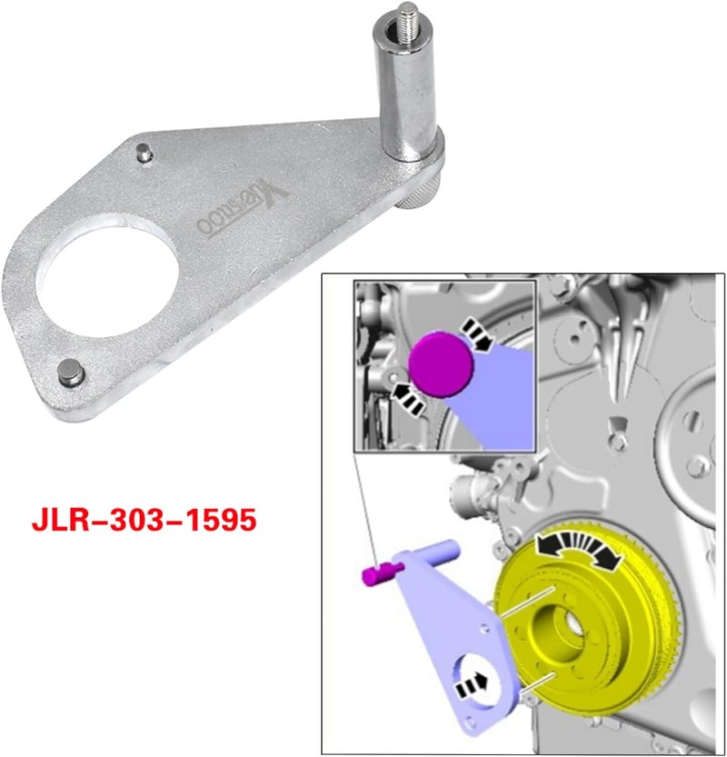 Yuesstloo Engine Camshaft Timing Locking Tool Kit, Compatible with Jaguar Land Rover Evoque Ford Edge Escape Volvo Mondeo 2.0T Mustang 2.3T, Replace 303-1595 303-1600 303-1594 - Image 3